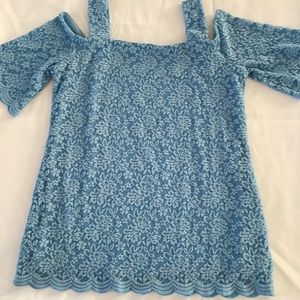Susan Graver cold should lace blouse will lining!